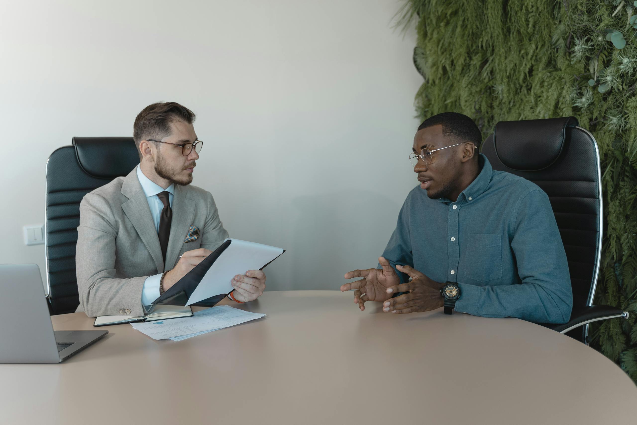 Career coaching session for transitioning employee