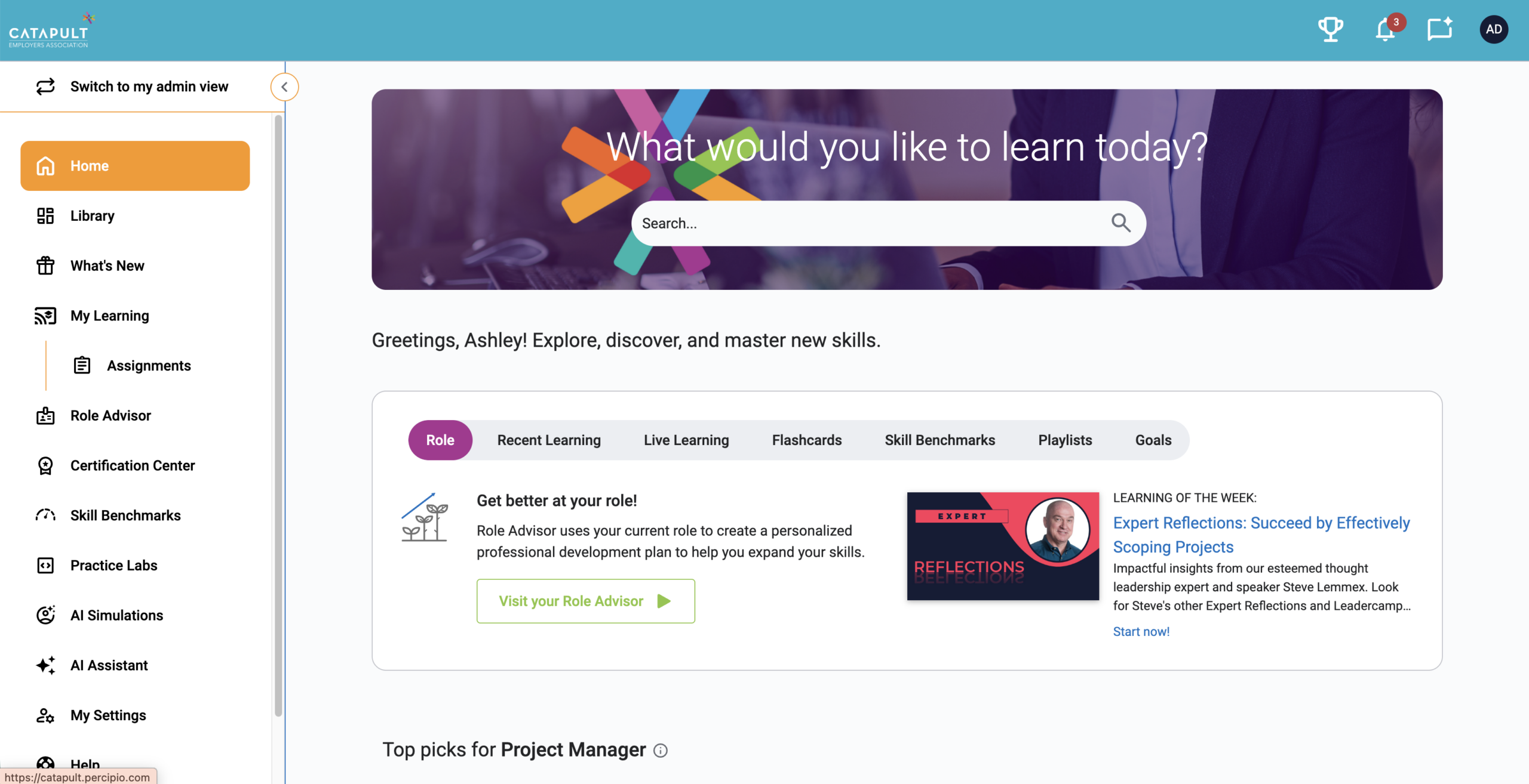 LMS Certification Center for tracking professional certifications