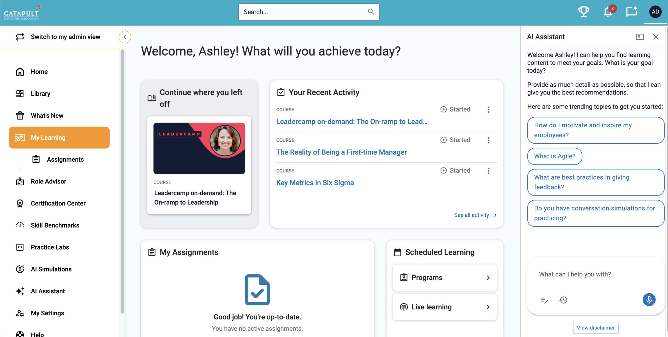 LMS Skill Benchmarks showing industry skill comparisons