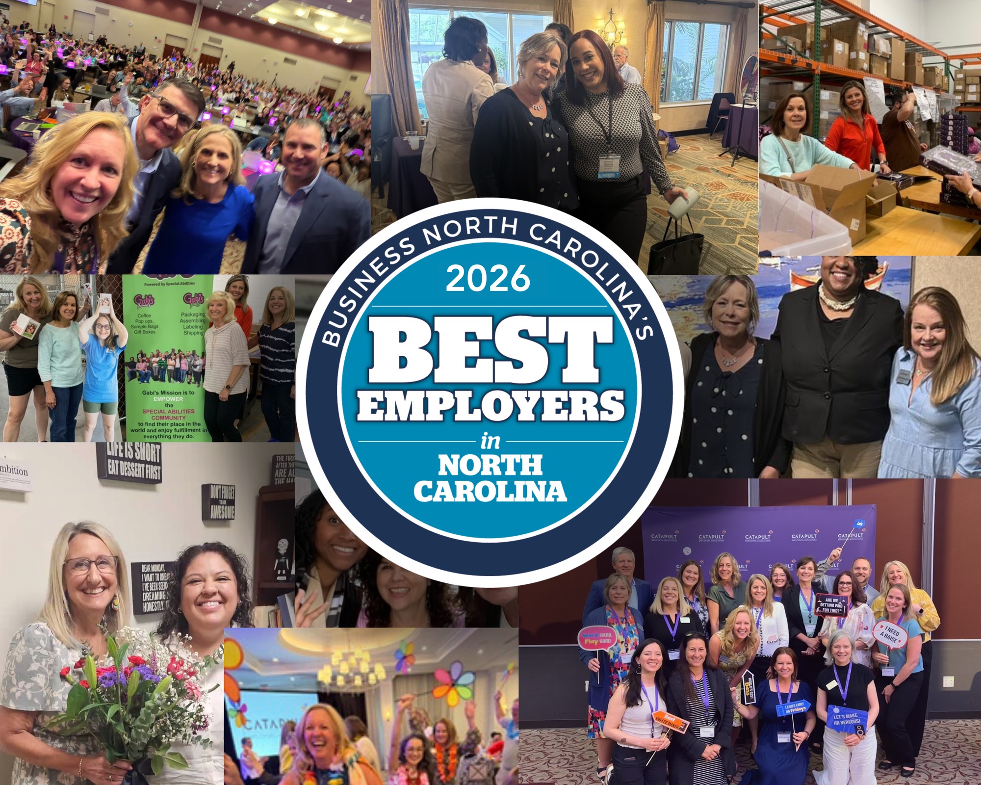 Catapult team members celebrating Business North Carolina's 2026 Best Employers in North Carolina award.
