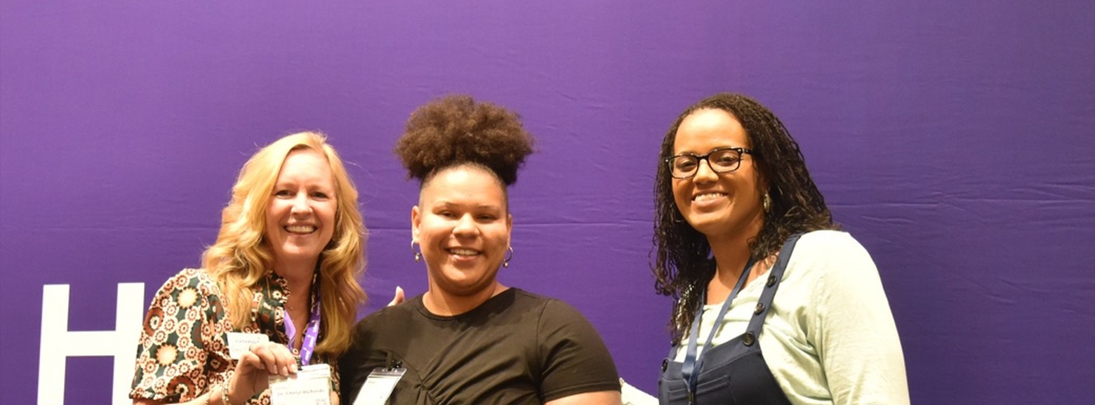Dr. Cheryl Richards with Catapult team members at a Catapult member event