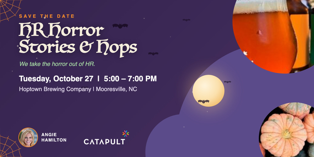 HR Horror Stories and Hops Mooresville event graphic