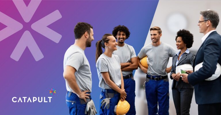 Employee Development Plans: A Guide for Employers 6 A manager and a supervisor talking with a team of frontline employees holding hard hats