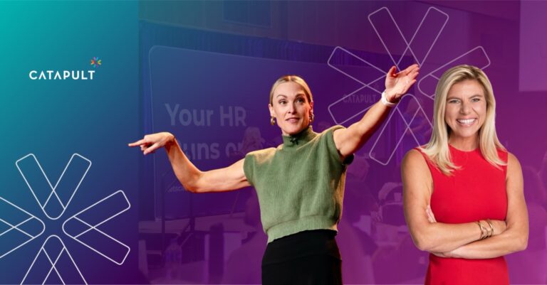 Speakers on stage at the Catapult Leadership and HR Conference