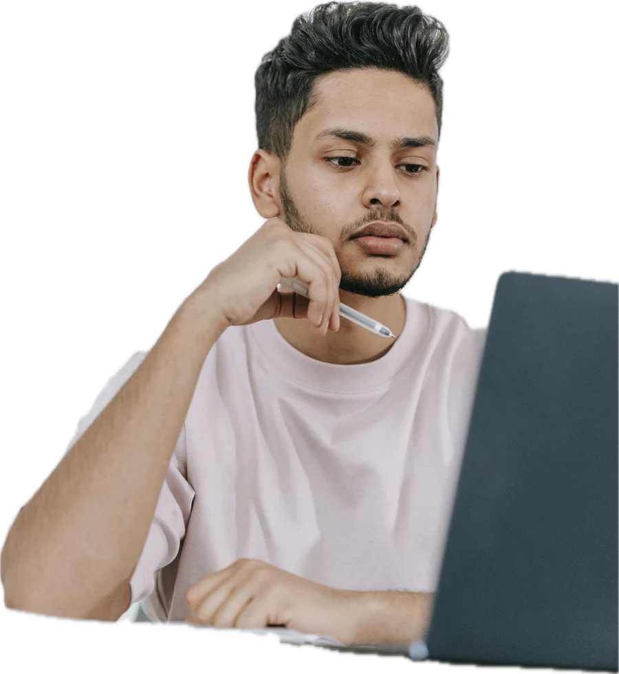 eLearning Solutions & On-Demand Training 2 A learner working through an online course on a laptop
