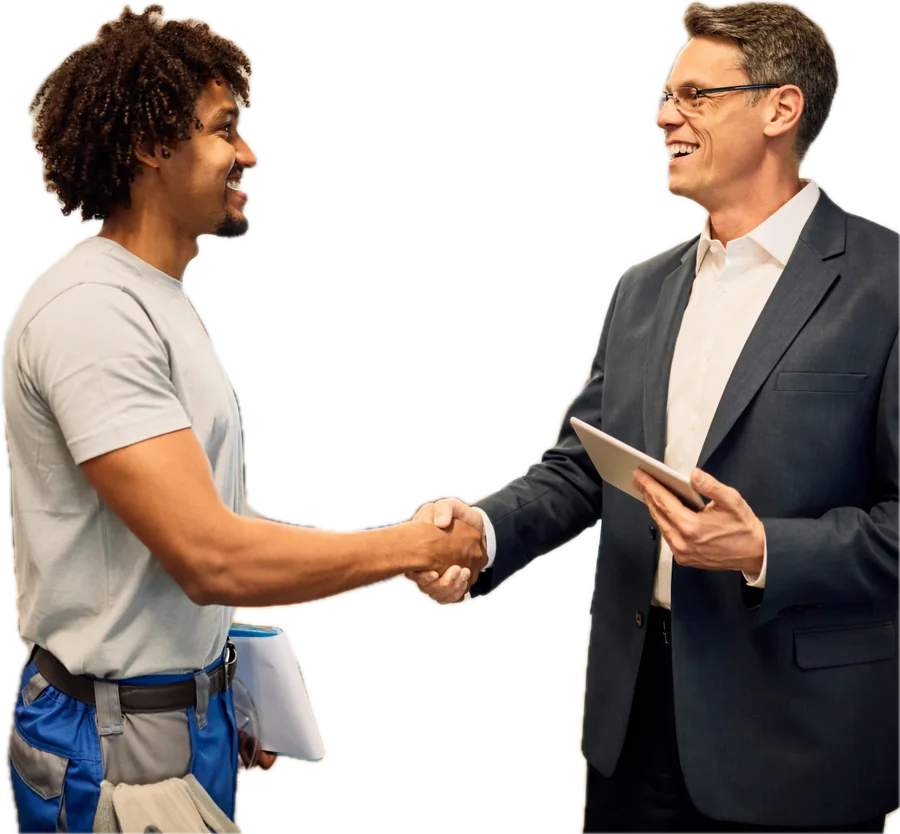 HR Consulting, Compliance & Benefits Services 2 A manager welcoming a new hire with a handshake