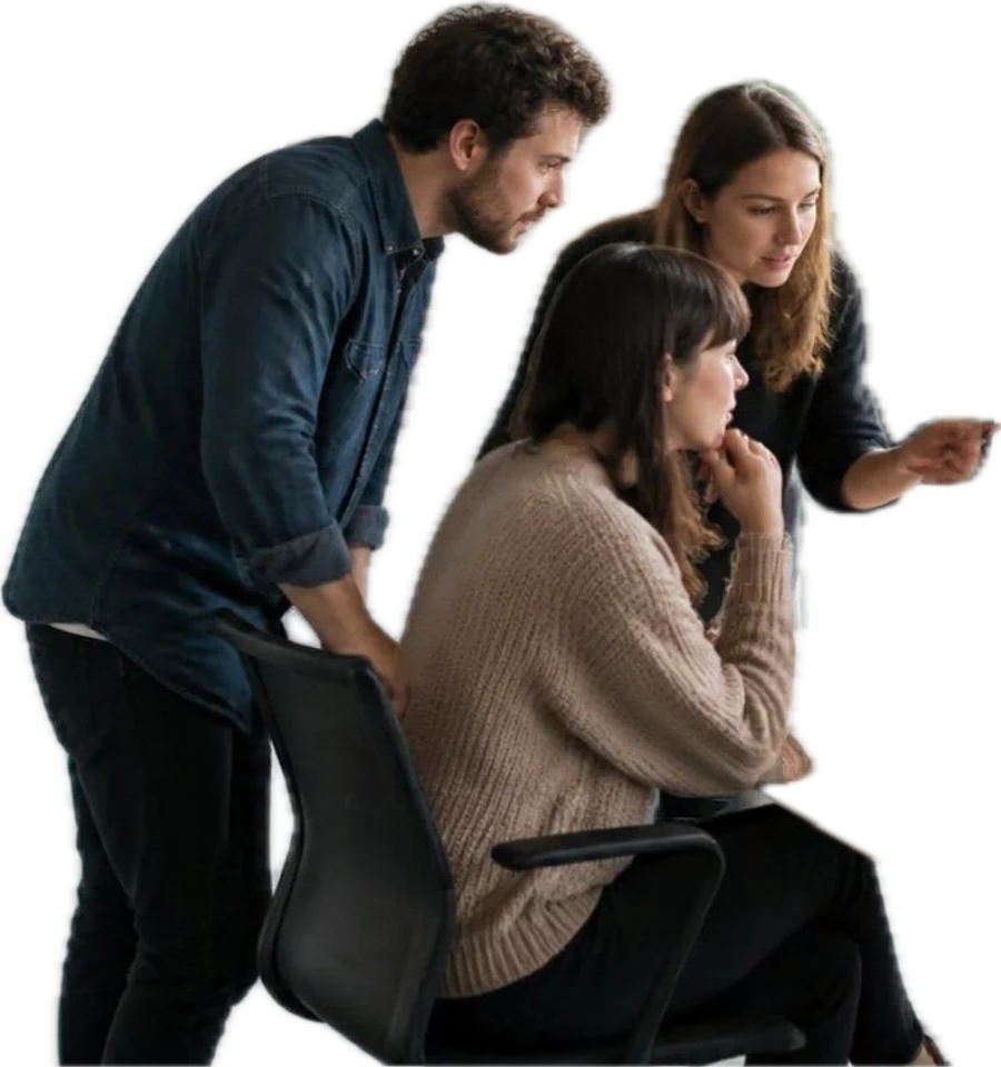 HR for Marketing & Advertising Agencies | Catapult HR 2 Professionals at work in marketing & advertising