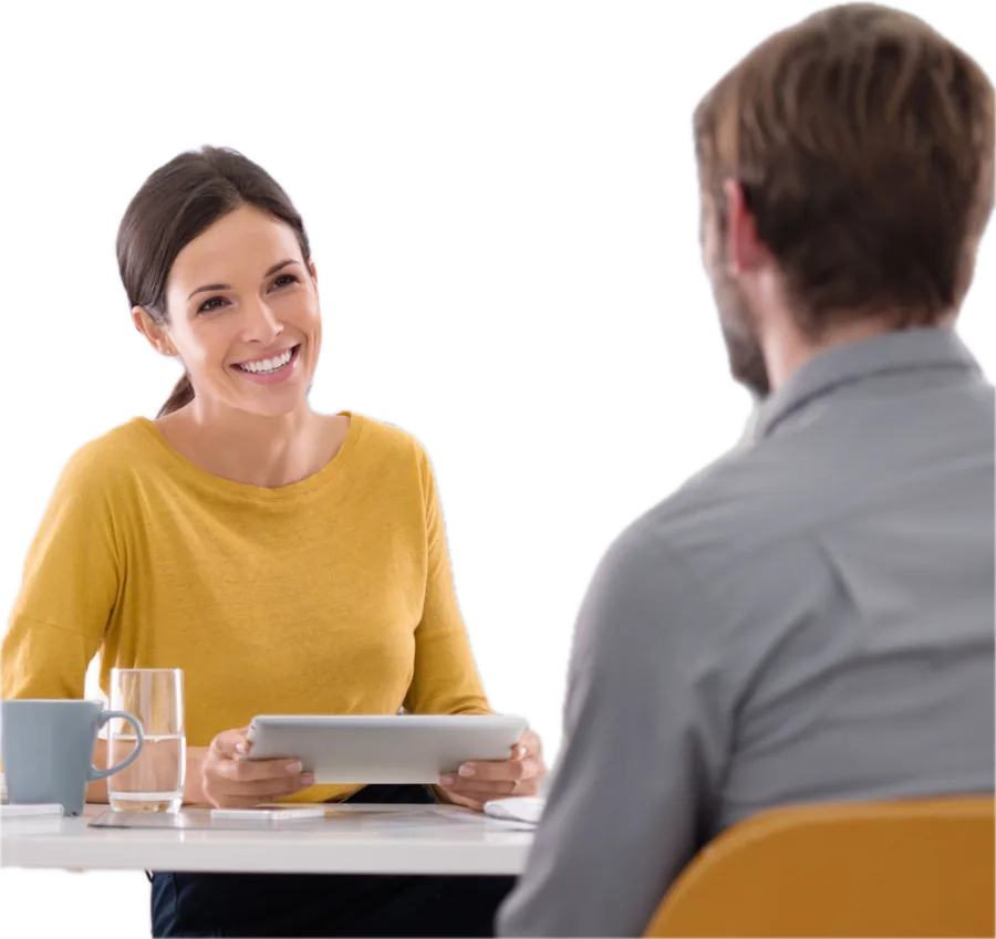 An HR business partner meeting with a company leader