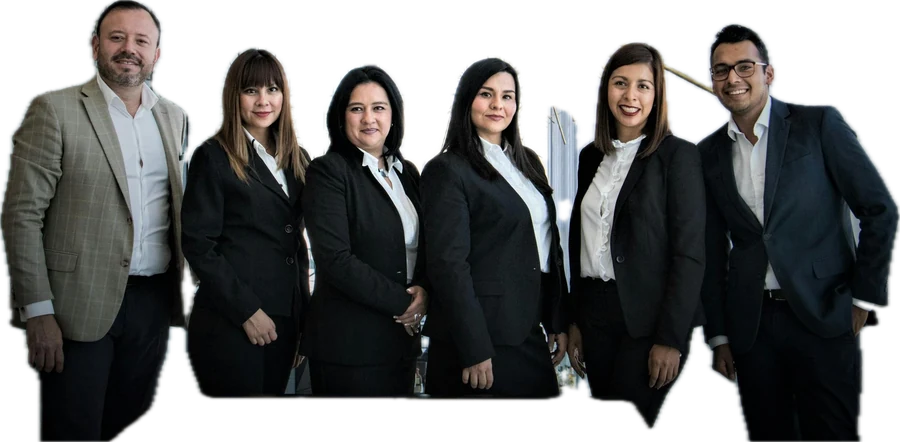 An HR team standing together in the office